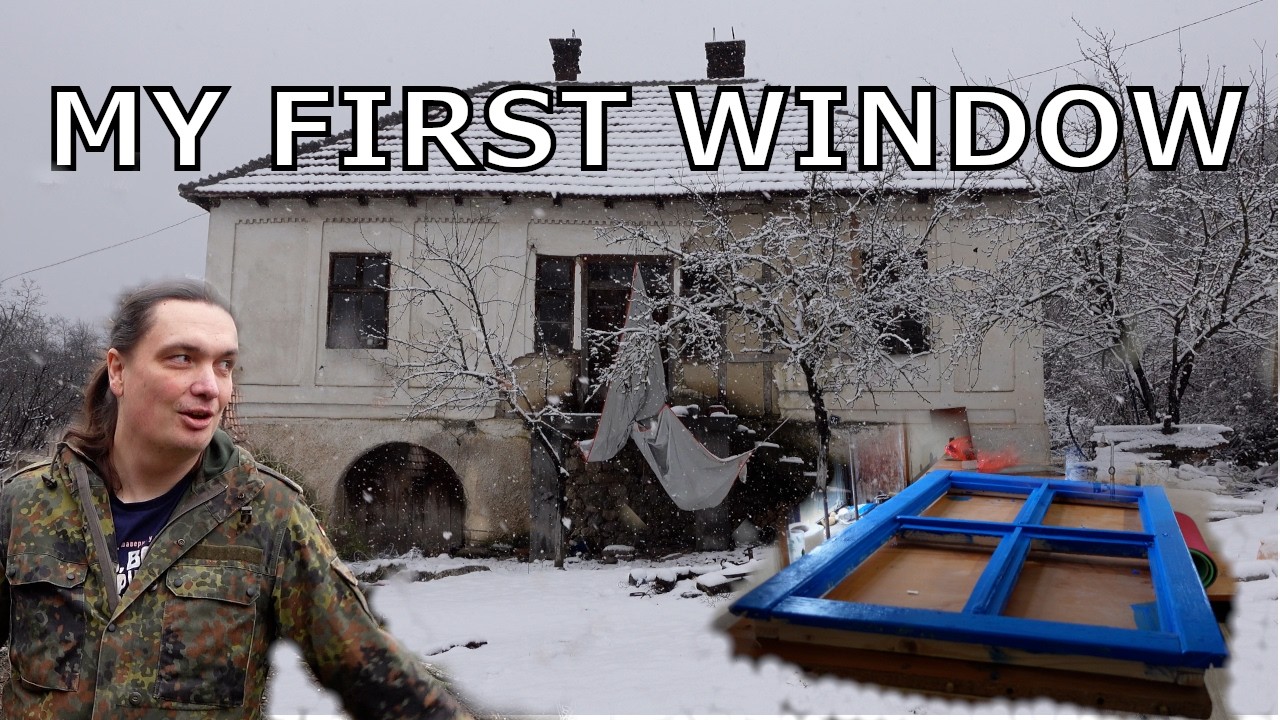 Building My First Window for the Abandoned House (It’s Snowing Again)