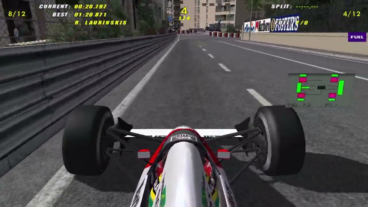 F1 Challenge 99-02 | VF1OL | Pole Position lap at 1989 Monaco