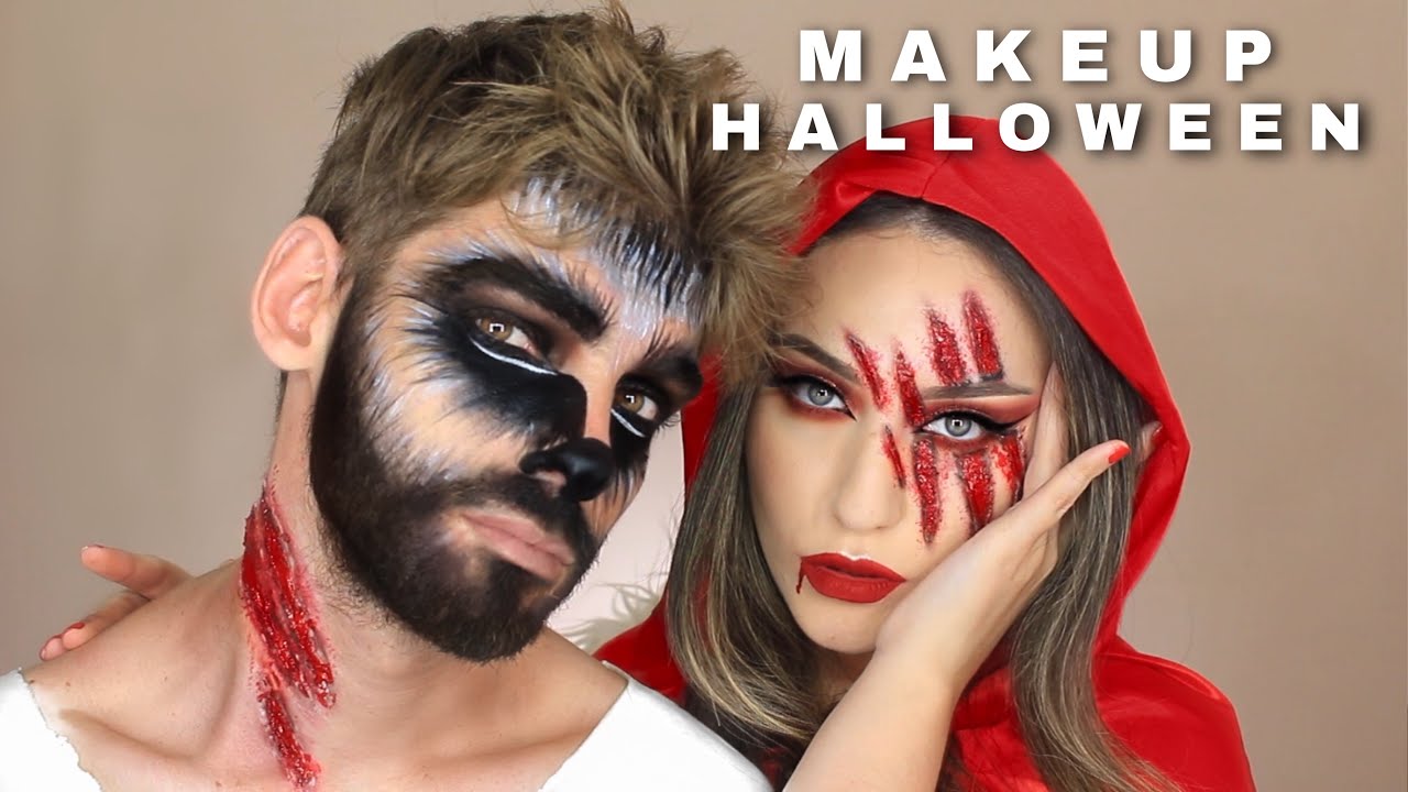 CAPERUCITA ROJA y LOBO | Maquillaje para HALLOWEEN en PAREJA