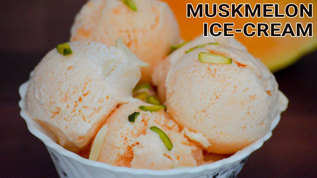 Muskmelon Ice Cream 3 Ingredients | Healthy Homemade Musk Melon ice Cream | Fresh Fruit Ice cream |