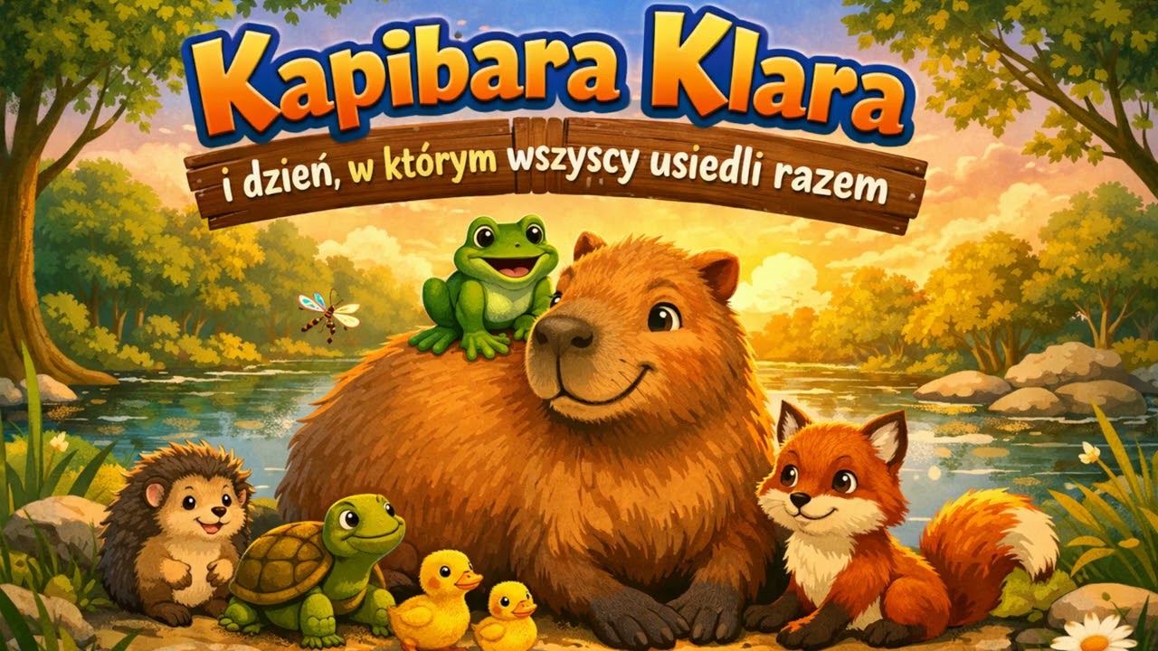 Bajka do słuchania o łagodności - Kapibara Klara i dzień, w którym wszyscy usiedli razem