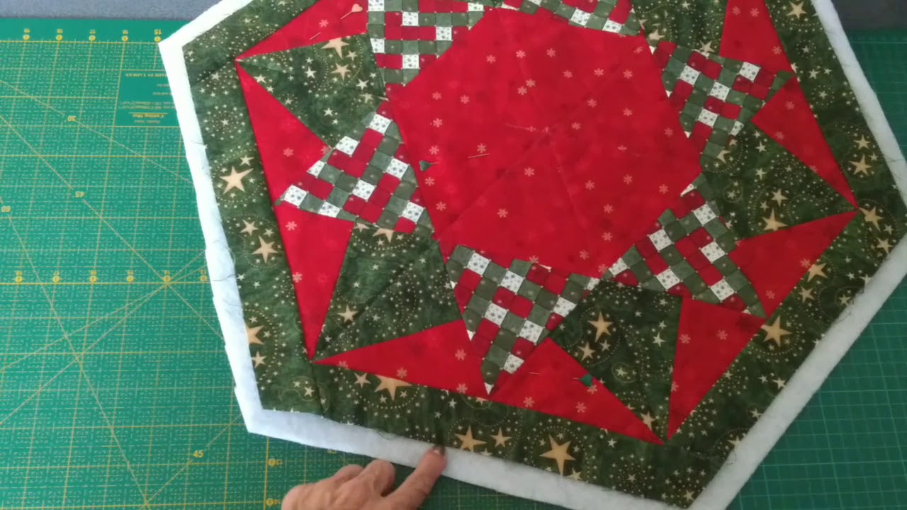 Centro de Mesa Navidad en Patchwork-Tutorial paso a paso. Parte 3 - Acolchado y Terminación.