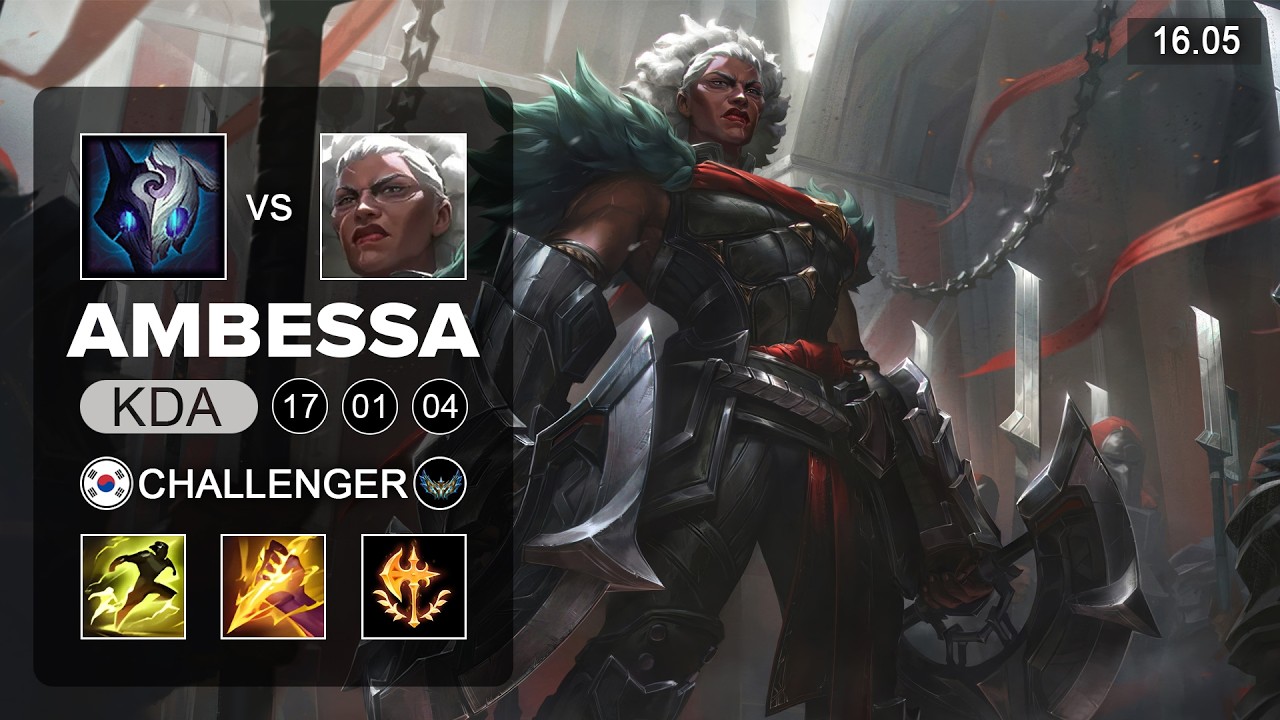 Ambessa vs Kindred Jungle - KR Challenger - Patch 16.05 Season 16