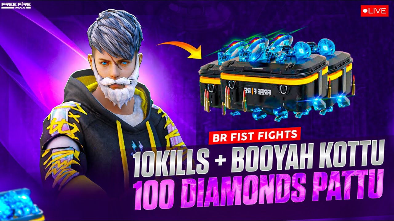 “BOOYAH KOTTU 💥 10 KILLS CHESI 💎100 DIAMONDS GELAVU🔥 | FREE FIRE LIVE | NARUTO FF 8”