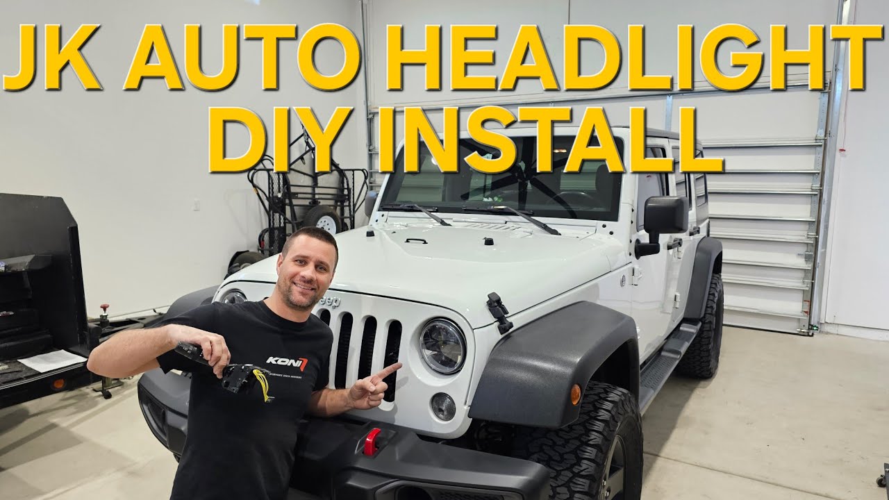 ADDING Auto HEADLIGHTS JK Jeep Wrangler Unlimited DIY