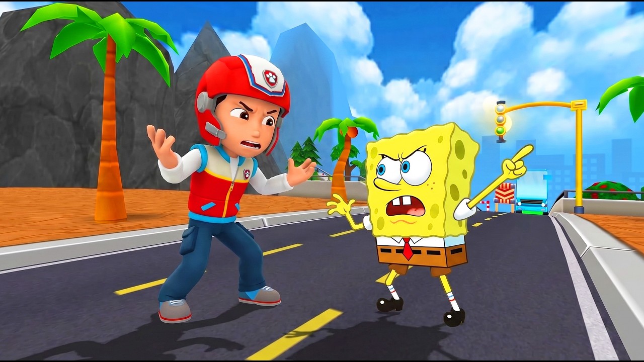 Ryder VS SpongeBob SquarePants in Subway Surfers Mod Runner VS Paw Patrol Toys Subway Surf Runner