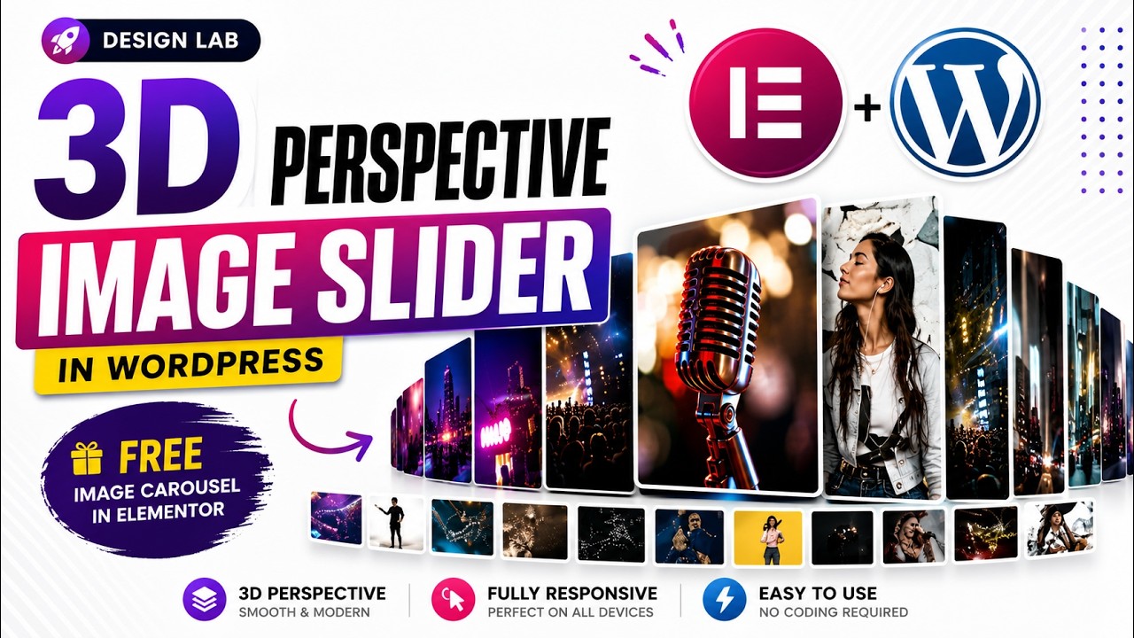 Stunning 3D Rotating Image Carousel Slider in Elementor | WordPress 3d Slider