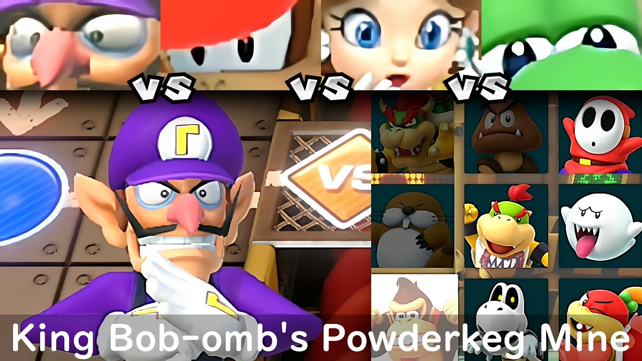Super Mario Party Waluigi vs Diddy Kong vs Daisy vs Yoshi #45