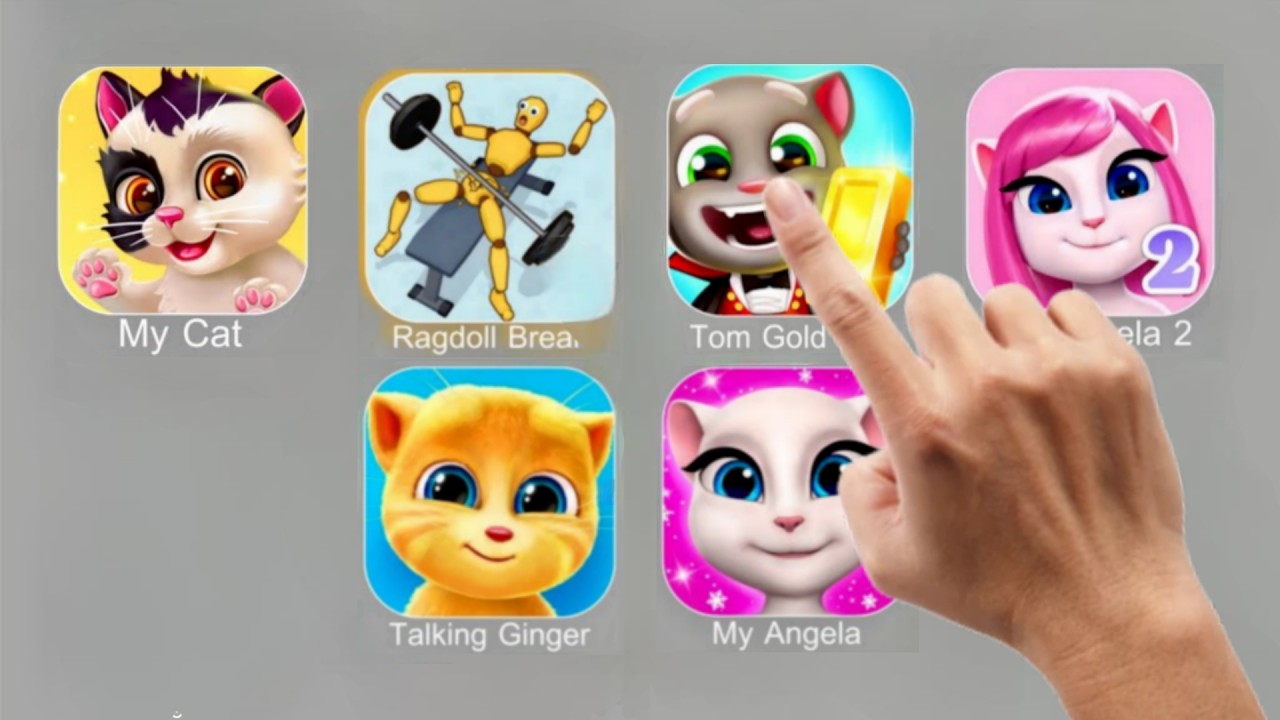 My Cat, Ragdoll Break, Tom Gold Run, Angela 2, Talking Ginger,  My Angela.