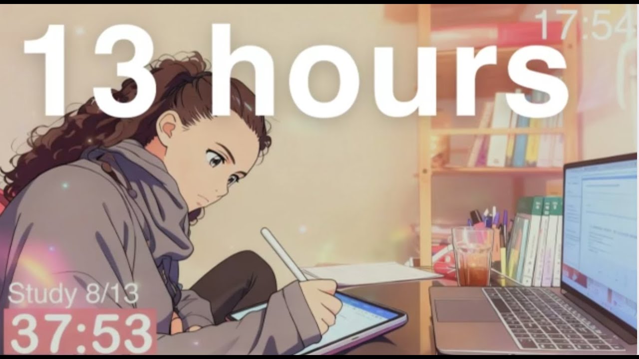 LIVE | 13HOUR study with me 📚🎧⛈️ rain sounds & pomodoro timer 50 & 10 part 2