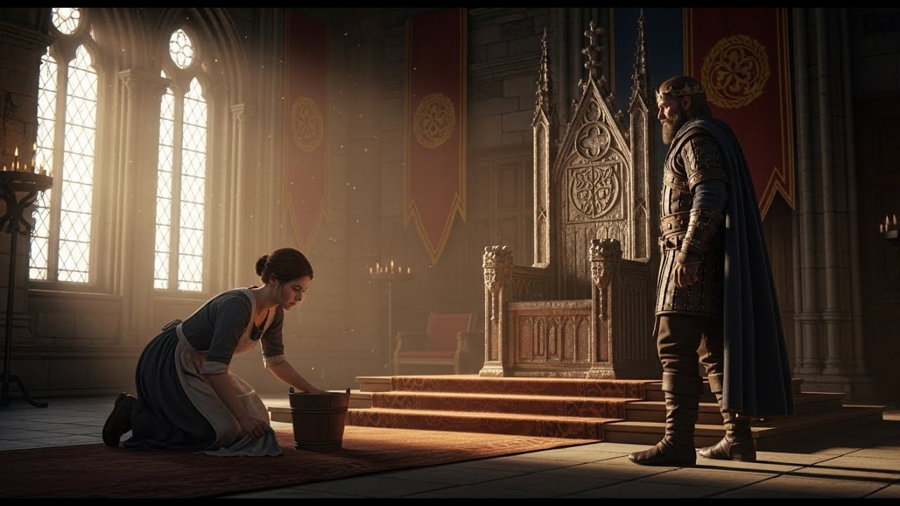 “She Cleaned the Throne Room Daily — Until the Alpha King Realized the Throne Was Hers by Blood.”