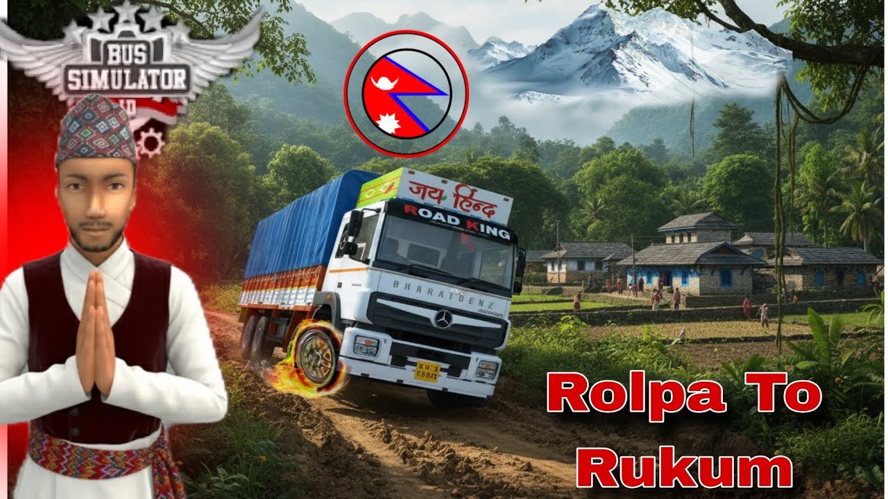 Extreme Off-Roading in Nepal__Rolpa to Rukum 😱😱| bus simulator Indonesia 🔥🥵 |Hari Sarkar | 