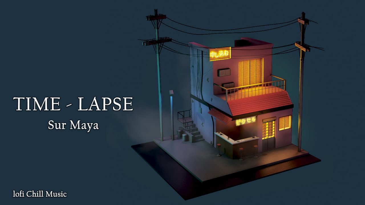 Cyberpunk Japanese Restaurant Building in Maya - 3D Modeling Timelapse