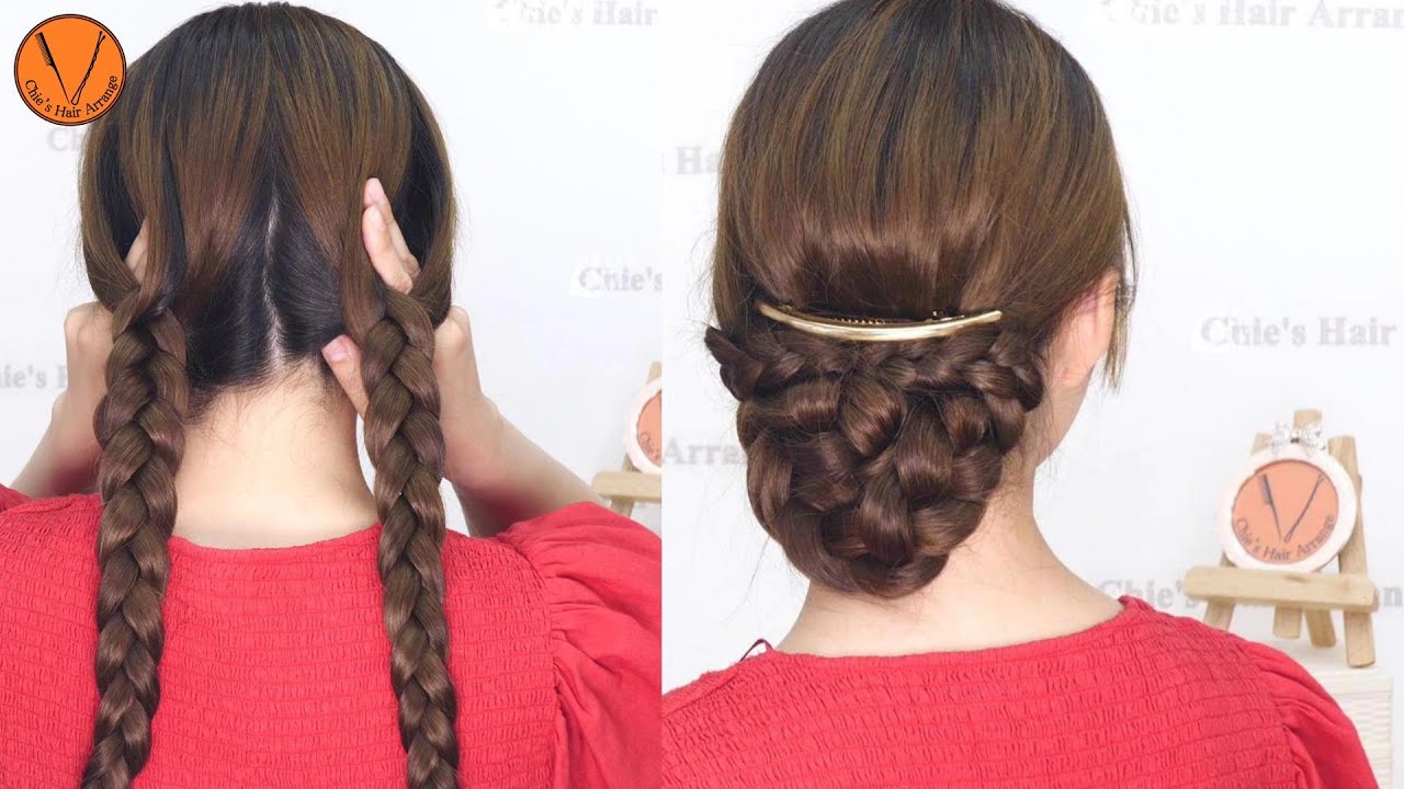 【超ロング髪】コテ巻きなし ヘア ピンを一切使わないヘアアレンジの方法