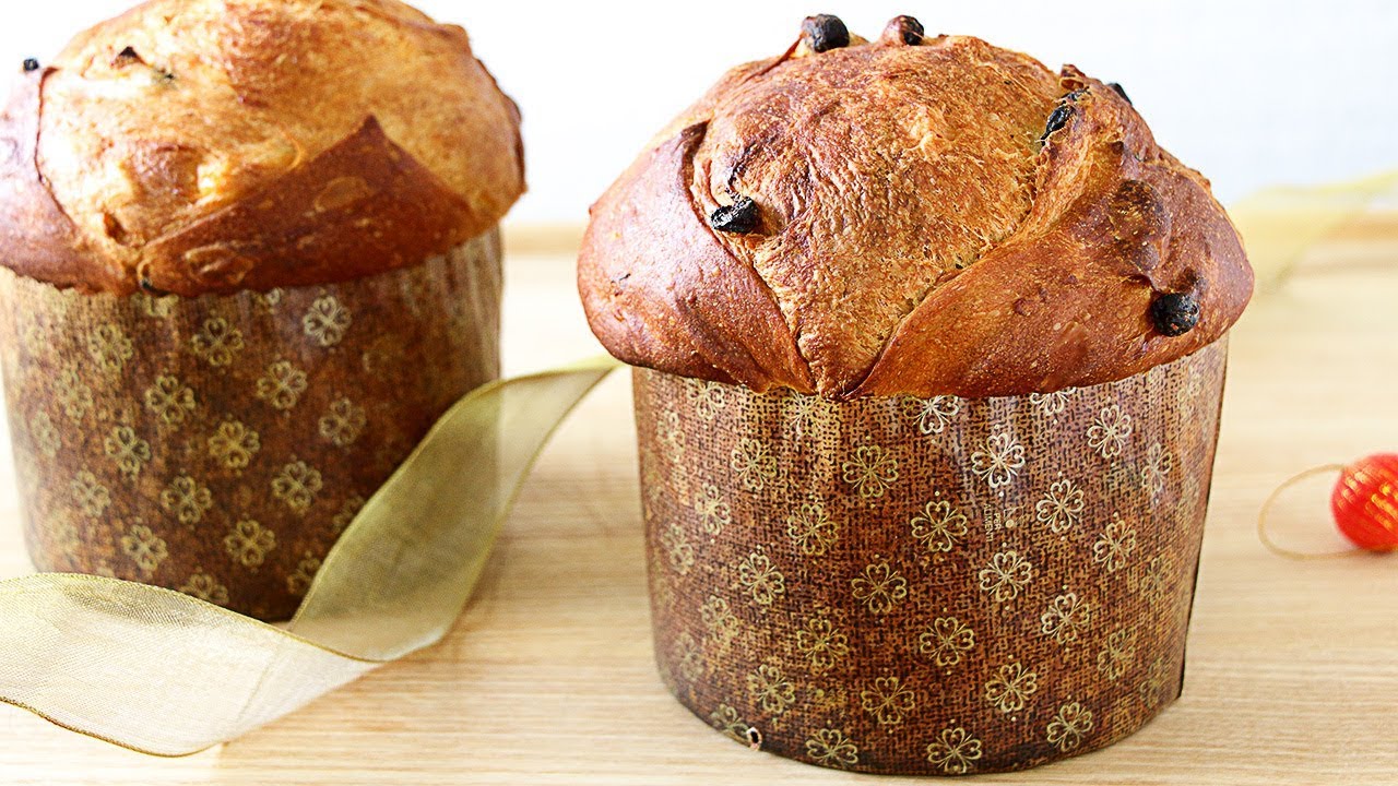 Panettone italiano - Pan dulce de Navidad casero 100%