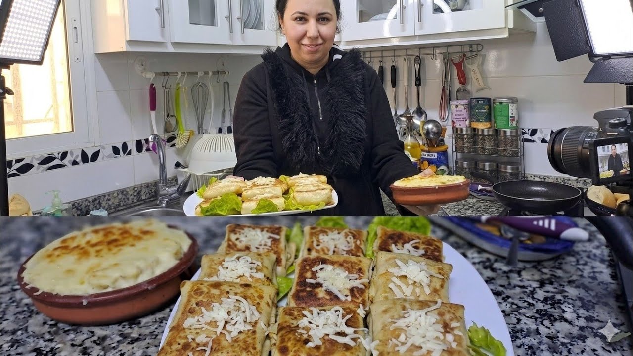 كريب مالح بالكفتة والخضر والبيشاميل: تقديم راقي بـ 2 طرق مختلفة لشهر رمضان. 🌙