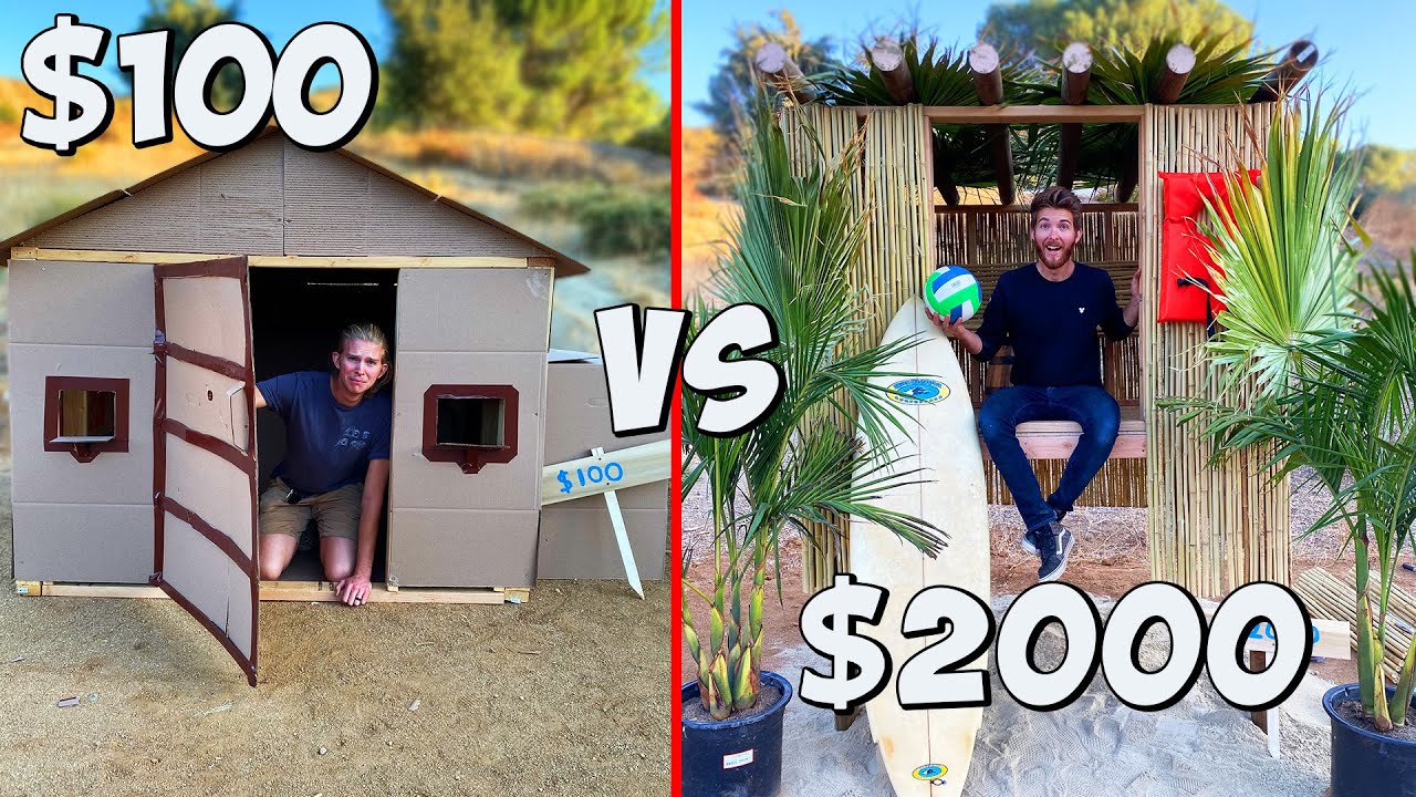 $100 vs $2000 Tiny House! *BUDGET CHALLENGE*