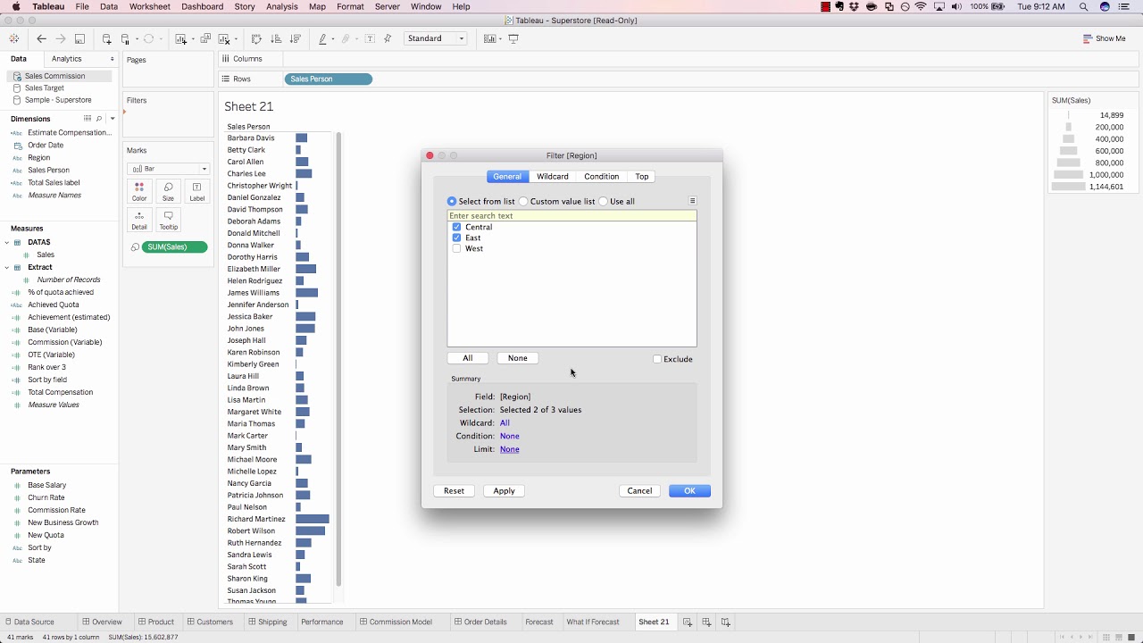 Tableau Desktop Workspace Overview and Tour