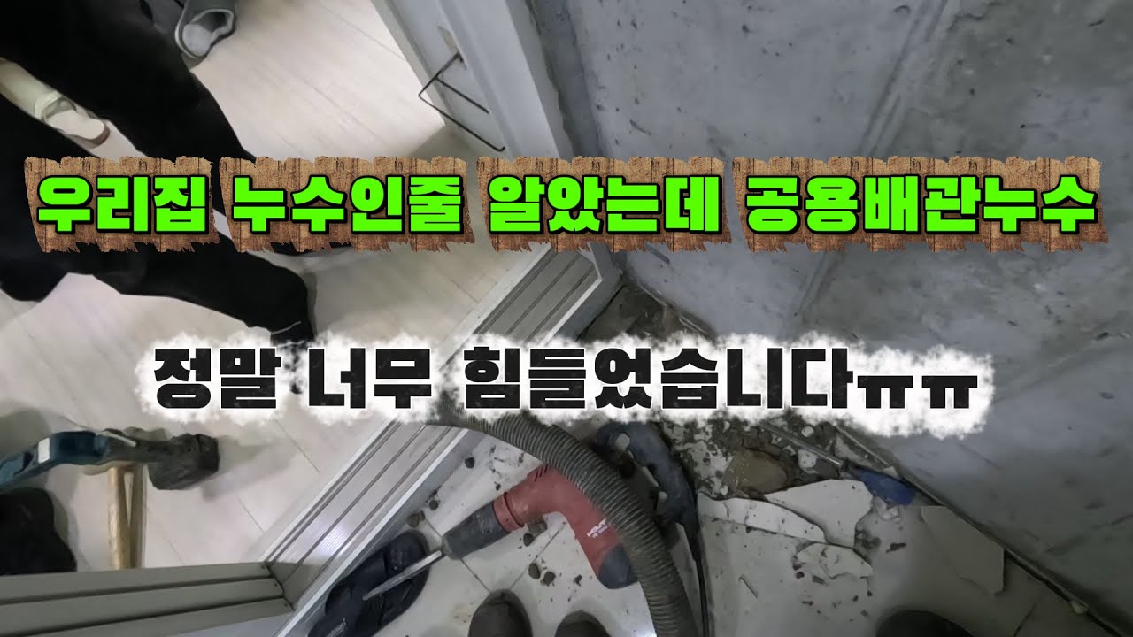 우리집인줄 알았는데 공용배관 이라구요?? 너무 힘들었습니다.. 안산누수탐지현장#누수파이터#김포누수#부천누수#강화도누수#인천누수#파주누수#양주누수