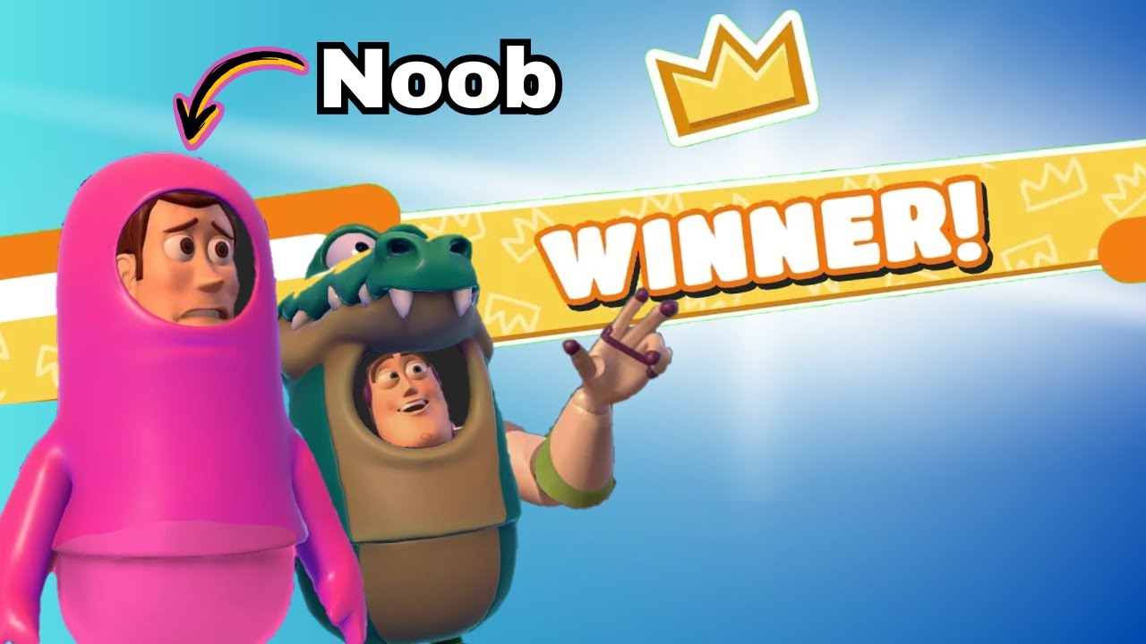 teaching a noob how to win Fall guys
