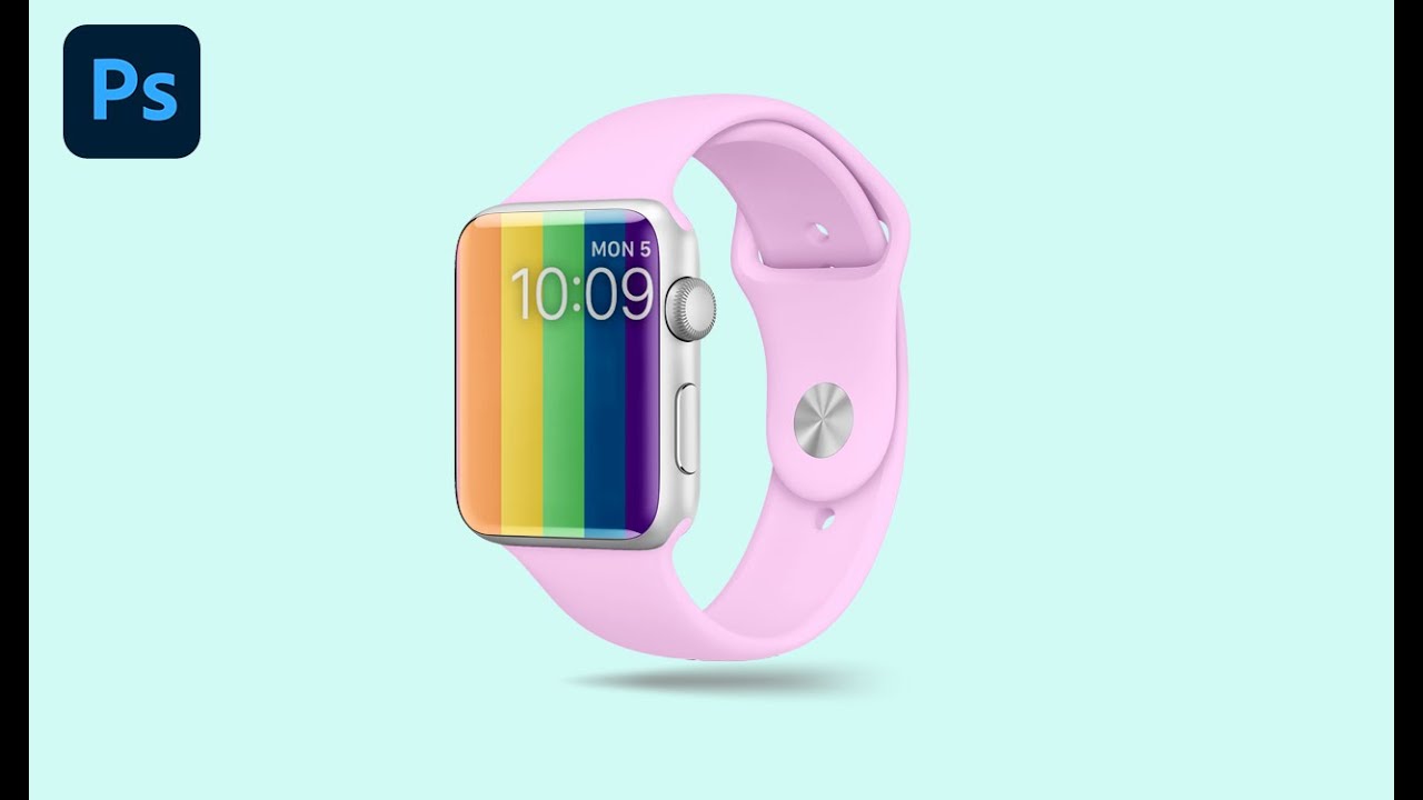 Creating iPhone Smart Watch Mockup in Photoshop +Psd File  @MockupDesignArt