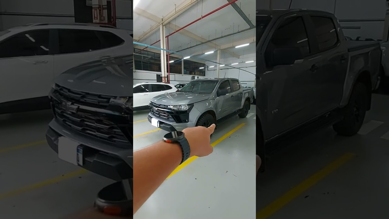 S10 WT prata shark  acessorizada, grade frontal Black piano, pneus BFGoodrich, estribo plataforma