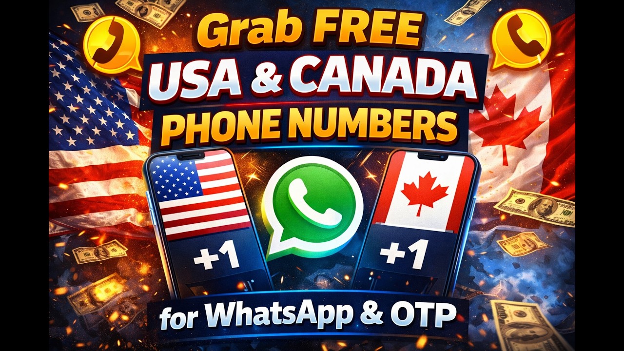 Grab Free USA & Canada Phone Numbers for WhatsApp & OTP