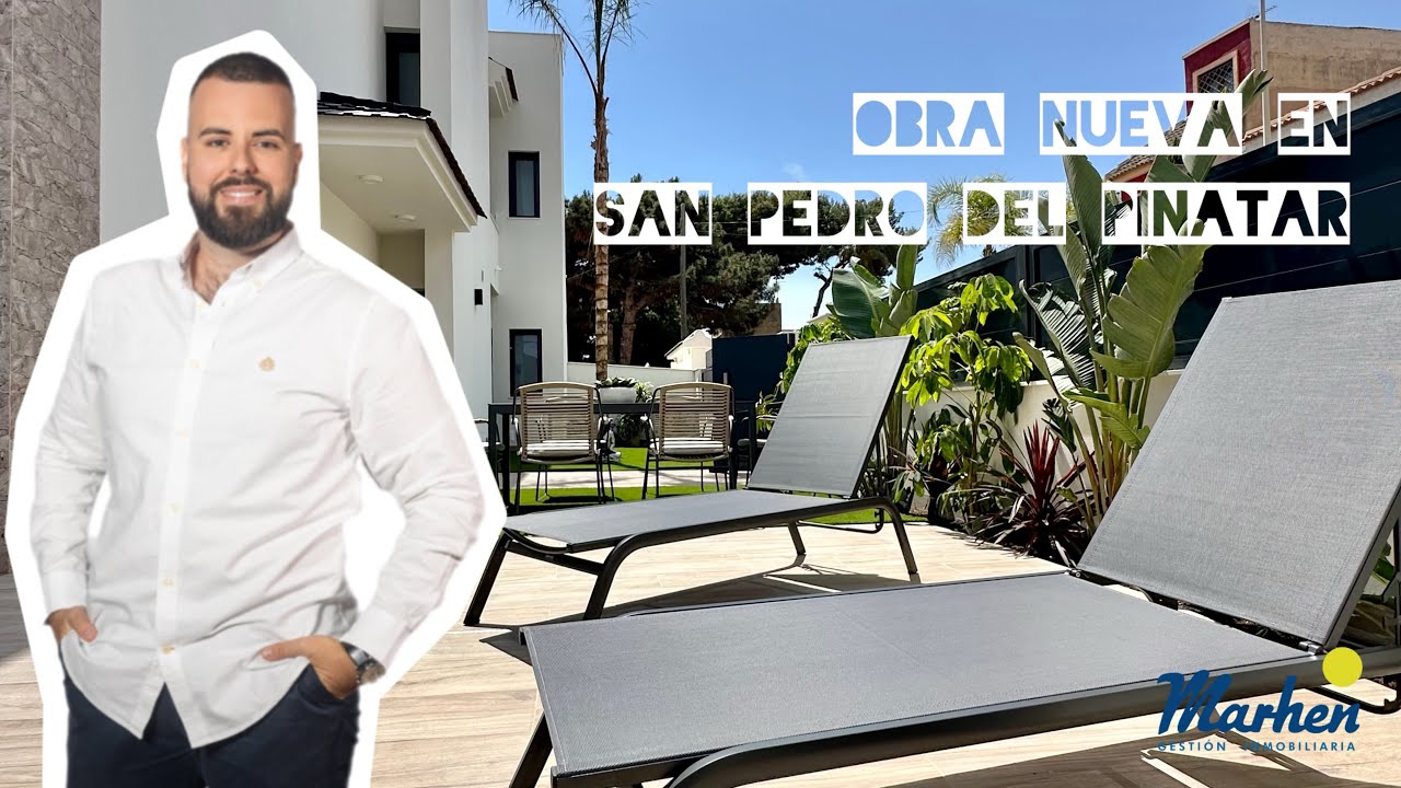 Casa de obra nueva con piscina y 3 habitaciones en venta en San Pedro del Pinatar