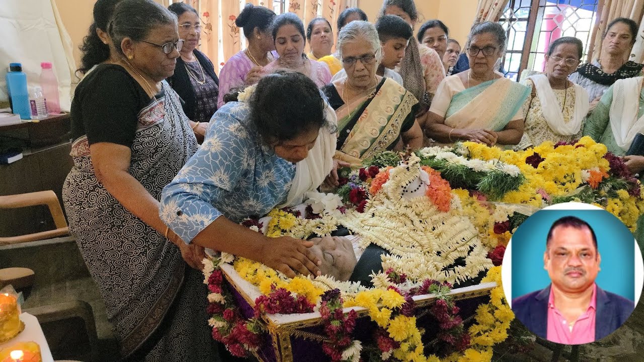 Funeral of Arun R Dsouza(49) s/o late Alphonse/Elizabeth h/o Flavita f/o Siara & Fredson, Modankap