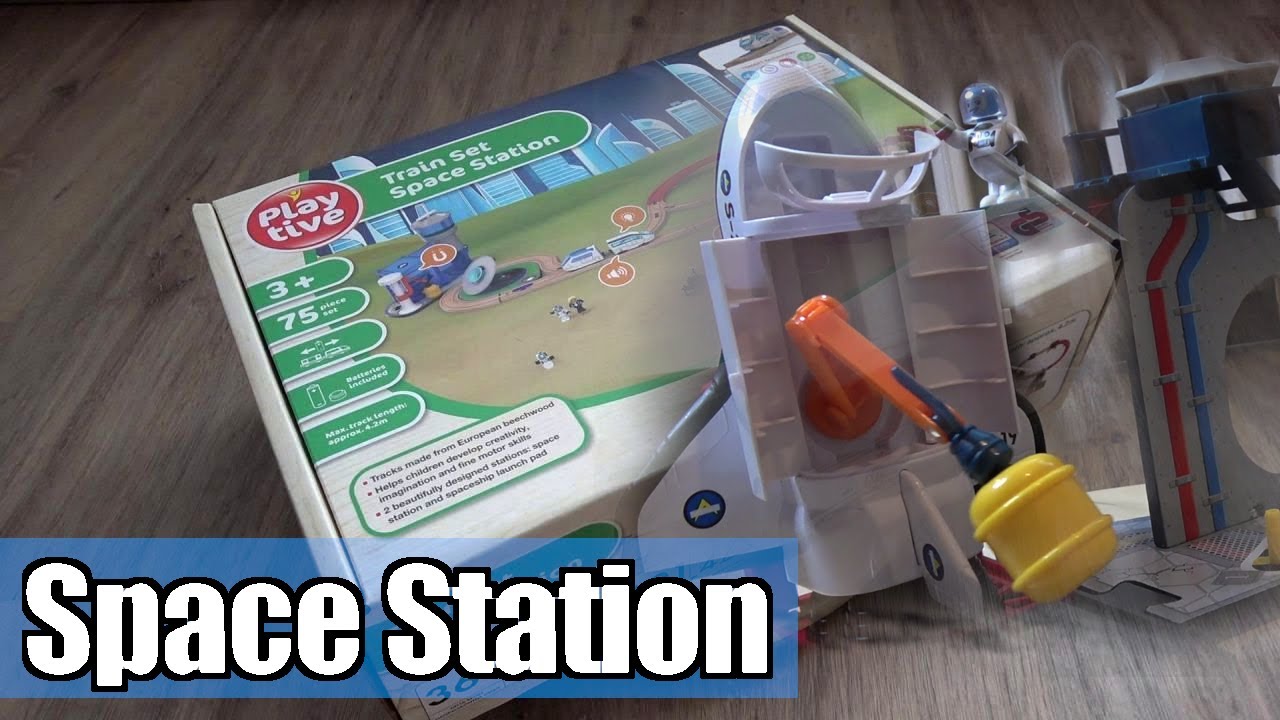 Wooden Train Set Unboxing - Playtive Space Station Railway Set