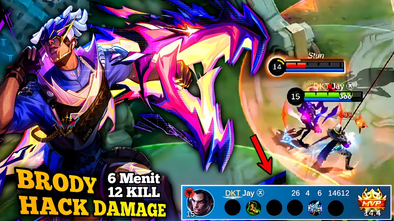 26 KILL Super Damage Hack Brody | Build Brody Tersakit 2025 | Cara Main Brody | Brody Build | MLBB
