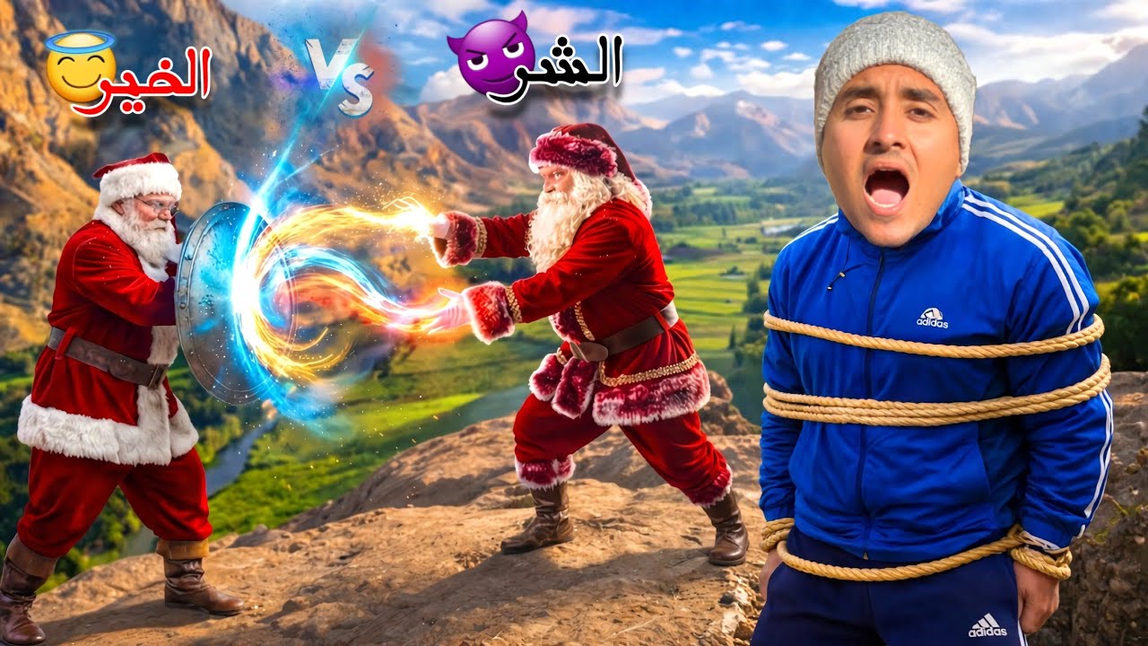 لما اخوك الصغير يتخطف من بابا نويل الشرير🎅😈 يوم الكريسماس وبابا نويل الطيب يرجعه🎅😂| محمد وعبده