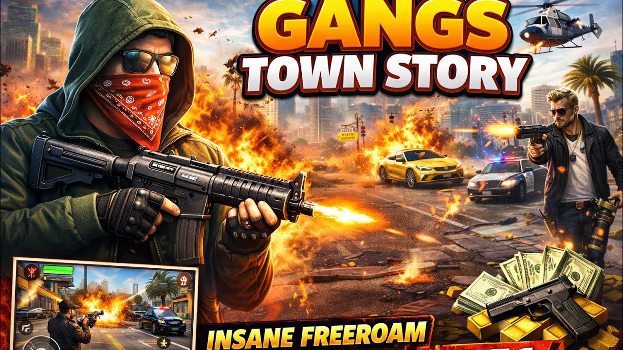 Gangs Town Story -Gameplay (iOS, Android)