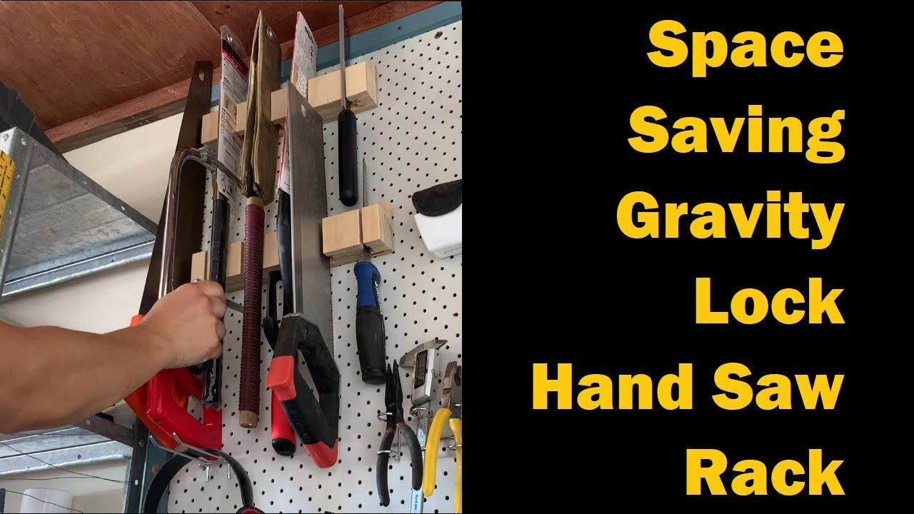 Free Time Creation: A Space Saving Gravity Lock Hand Saw Rack