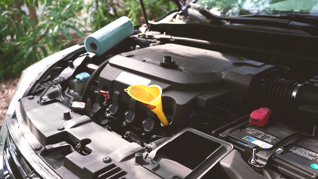 How To Change Engine Oil 2013-2015 V6 Honda Accord (Sony A7 III 4K HD)