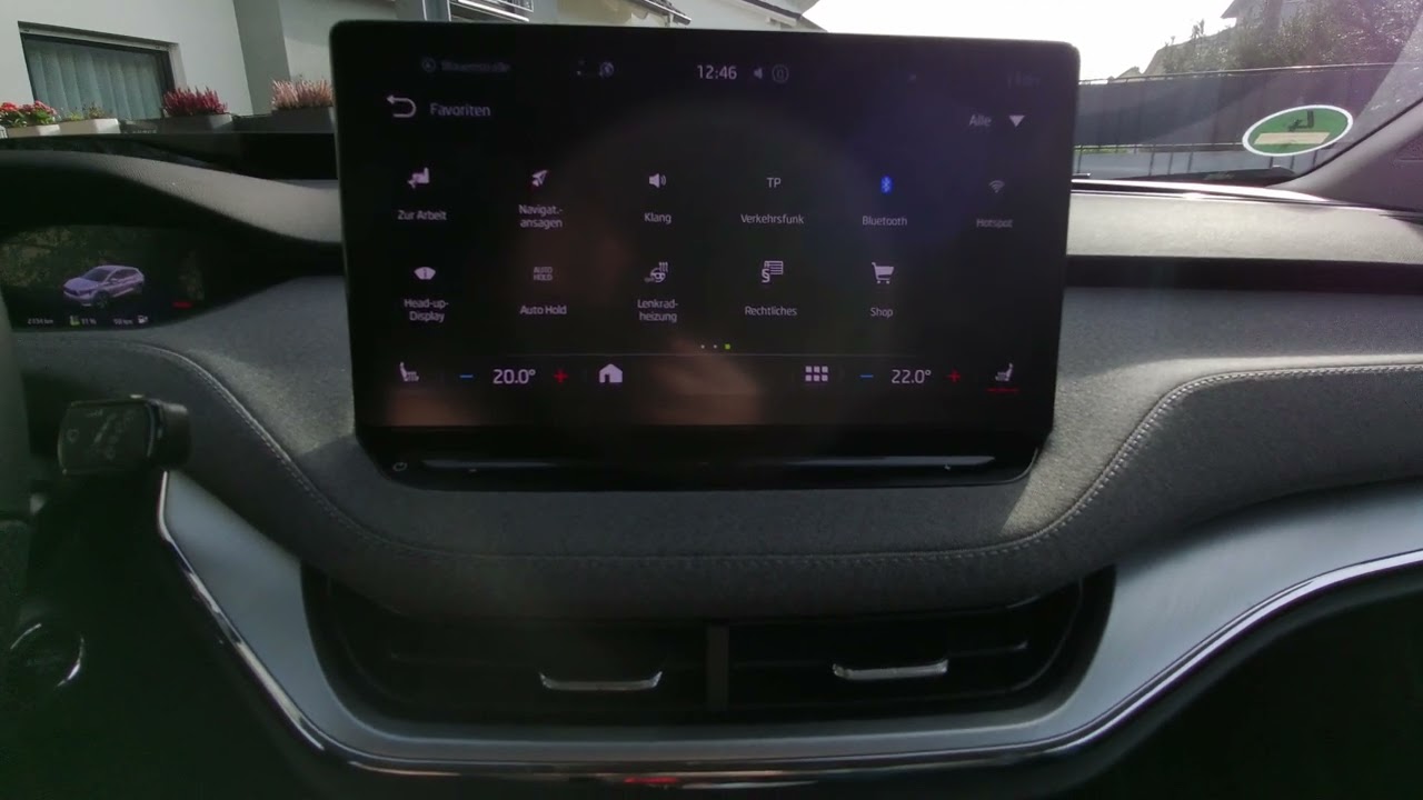 Skoda Enyaq ME 3.1 - welche Favoriten gibt es im Infotainment? Wie legt man diese in die Taskleiste?