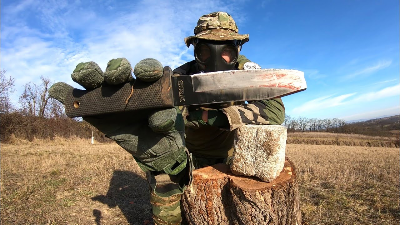 COLD STEEL SRK - AUS8 STEEL - KNIFE DESTRUCTION TEST - UNTIL IT BREAKS @SurvivalLilly @csknives