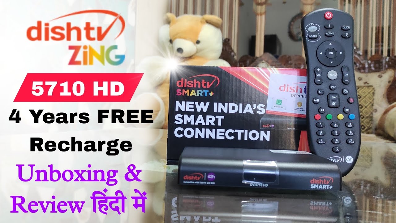 Dish TV Zing 5710 HD with 4 Years Free Pack of 300+ Channels 🤩 | Unboxing and Review | Dish TV
