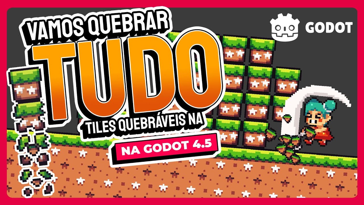 TILES DESTRUTÍVEIS com Gravidade na Godot 4.5! (Estilo Dig Dug) | GODOT TUTORIAL