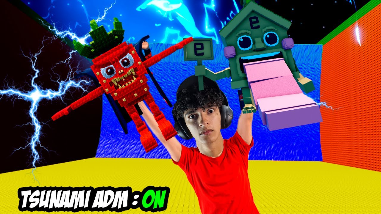 TSUNAMI ELETRICO DE ADM COM BRAINROTS INSANOS NO FUJA DO TSUNAMI!