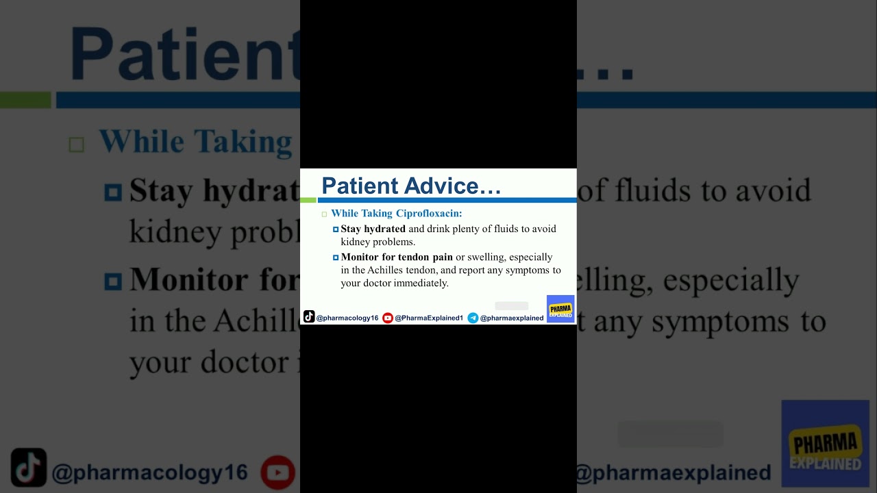 Ciprofloxacin Patient Advice: What You NEED to Know! 💊 | 60 Seconds