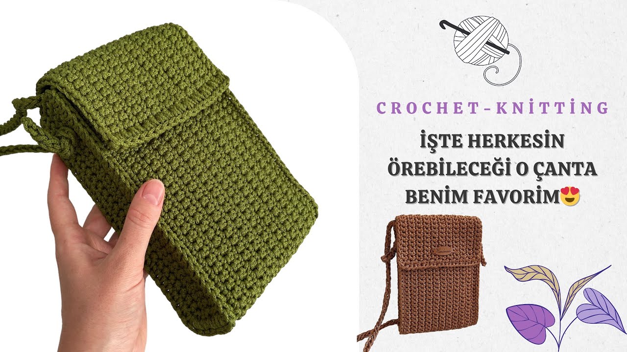 Polyester Makrome İle &Ouml;rg&uuml; Telefon &Ccedil;antası | Phone Bag
