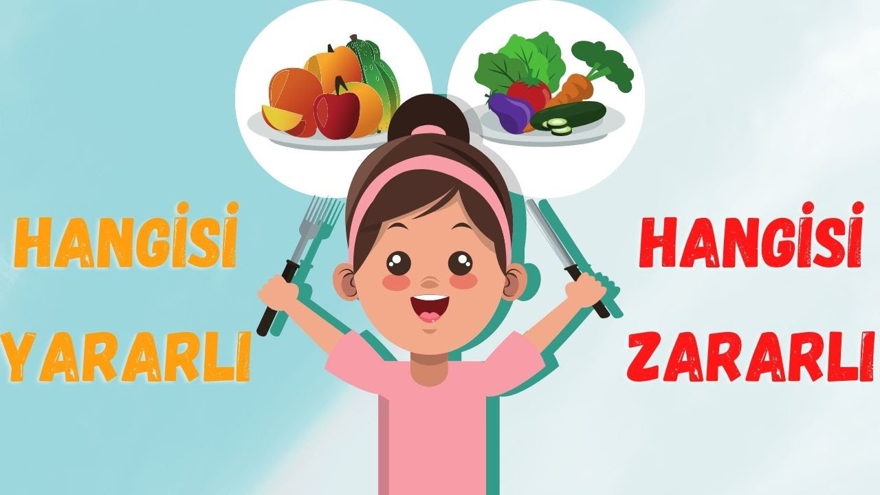 Okul öncesi ve ilkokul için eğlenceli sağlıklı beslenme oyunu.Çocuklar için eğitici videolar.
