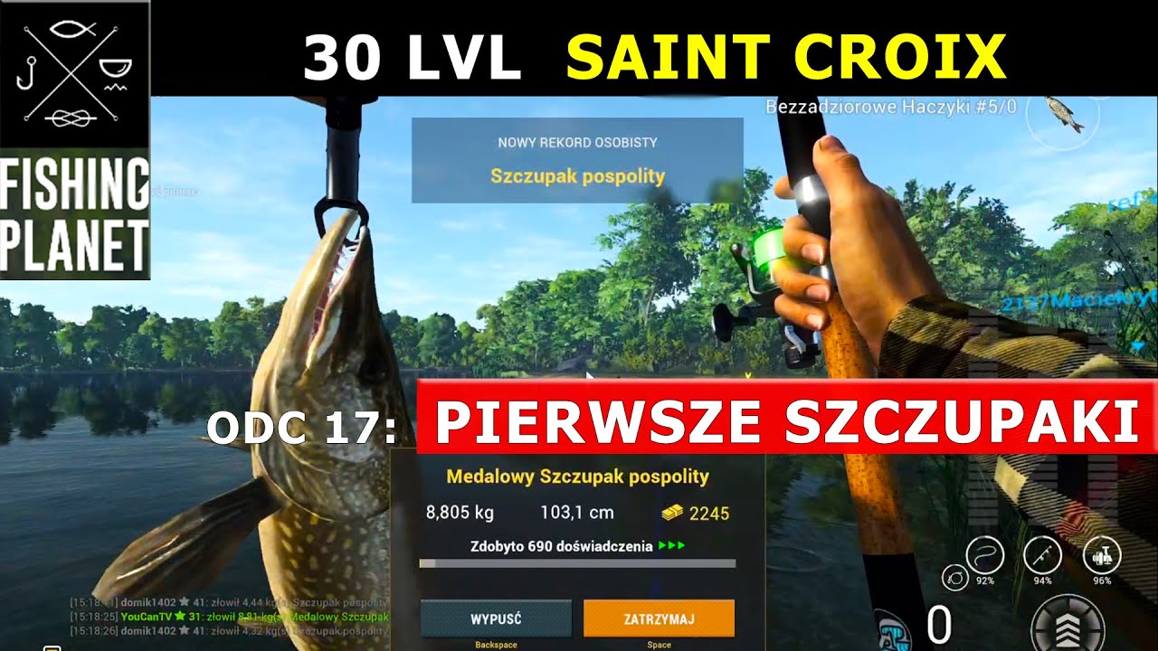 FISHING PLANET 30 LVL - SAINT CROIX MICHIGEN - Pierwsze szczupaki. Poradnik dla początkujących