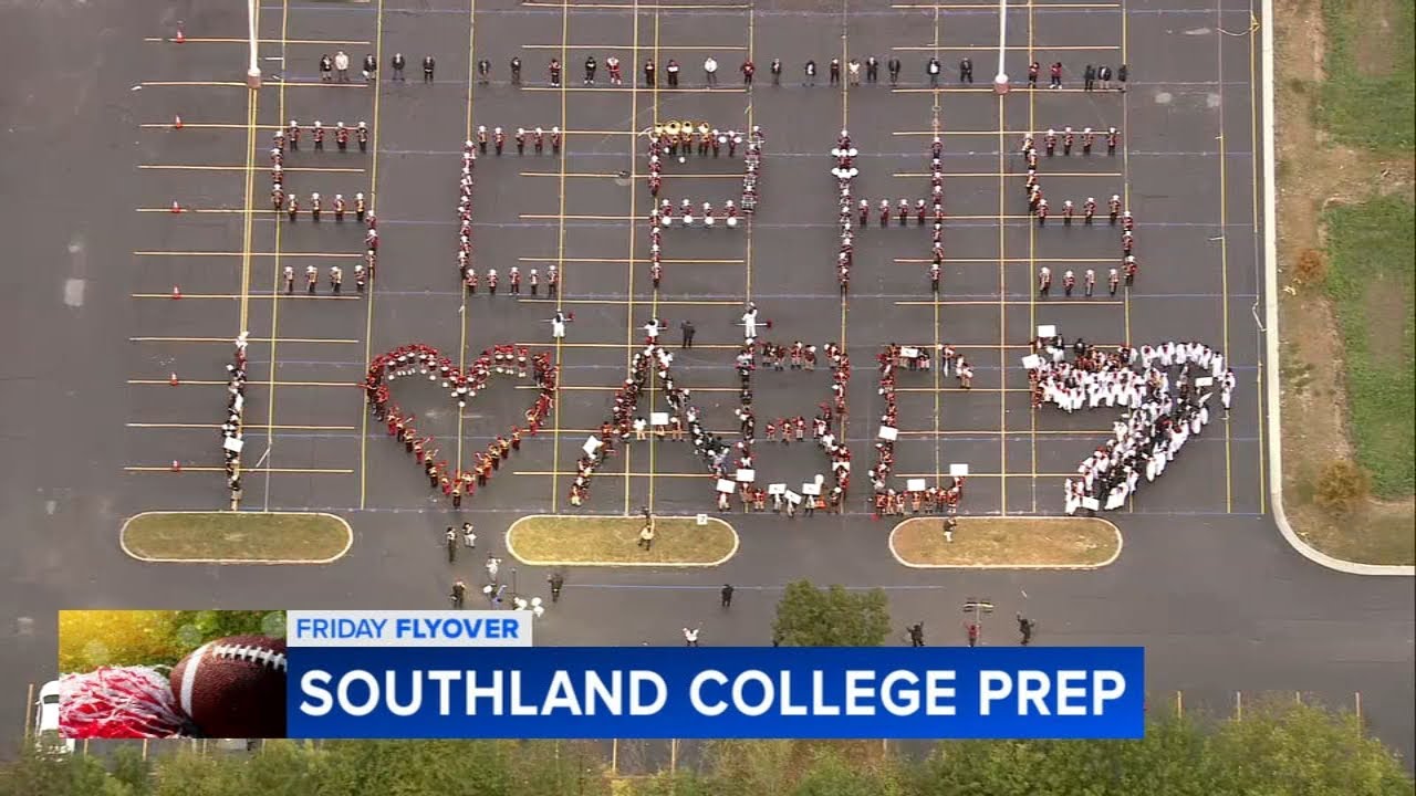 Southland College Prep Friday Flyover formation
