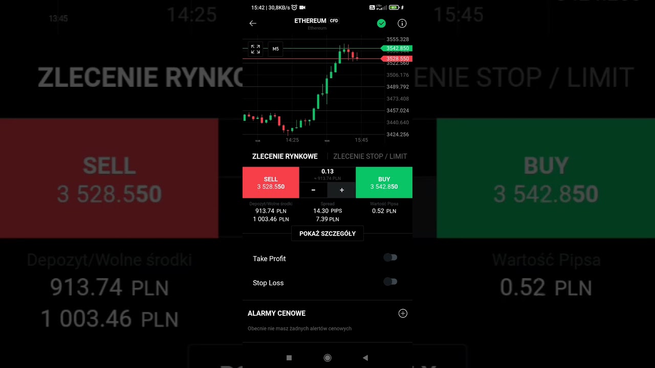 etherum kupno na XTB. dźwignia 2, 25 marca 2024 #bitcoin #btc #krypto #etherum #eth
