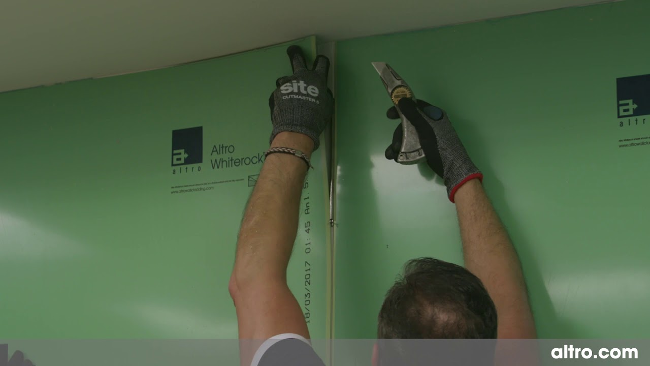 Altro walls installation 11: Altro Whiterock Flexijoint