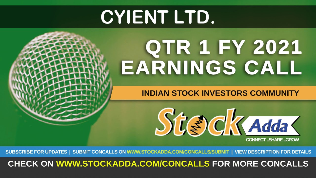 Cyient Conference Call Qtr1 FY21