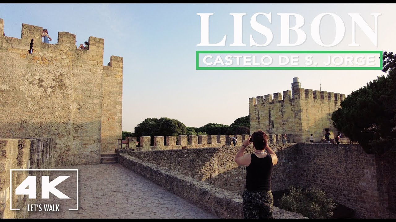 Saint George's Castle Lisbon Walking Tour2022 | 4K Portugal Virtual Travel | Castelo de S. Jorge