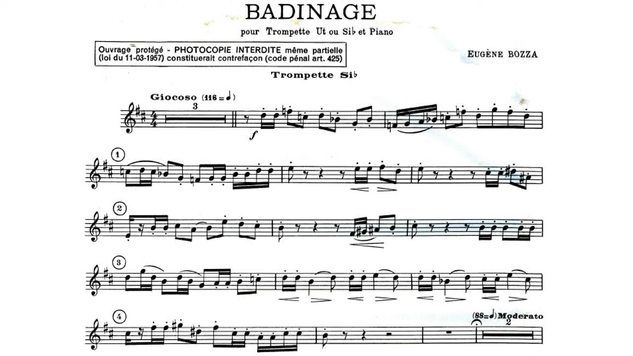 [TRUMPET SOLO] Badinage,  Eugène BOZZA